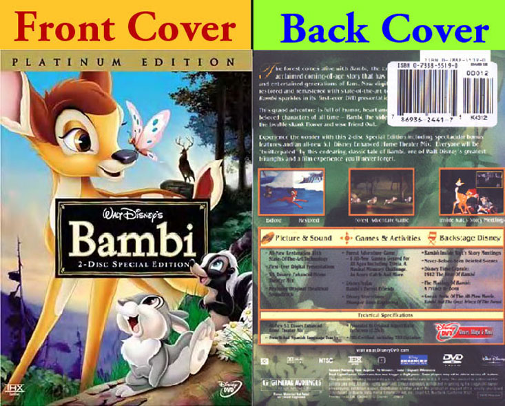 レア!Bambi スペシャル・エディション＜限定生産＞【特典付き】ディズニー Bambi DVD (Walt Disney Platinum Edition, 2-Disc) 1942, Brand New