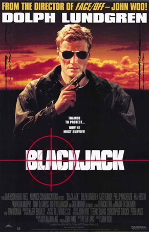 Blackjack movie poster [Dolph Lundgren, John Woo film] 26x40
