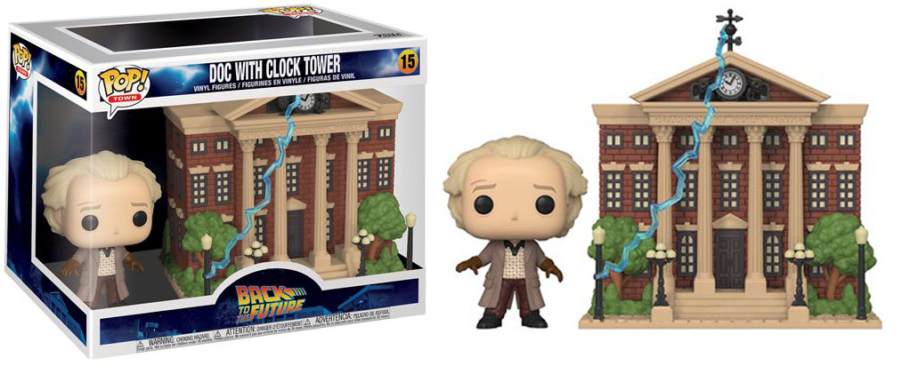 Funko Pop! Town: Back to the Future Doc with Clock Tower vinyl