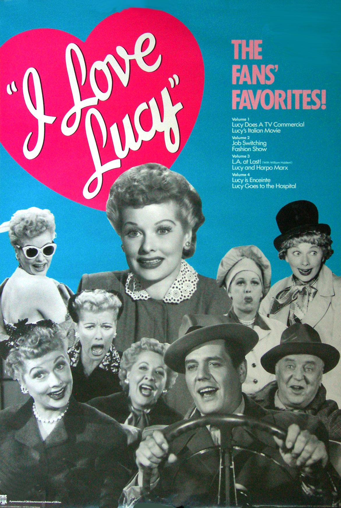 I Love Lucy poster: The Fans' Favorites (25.5x38) 1988 CBS