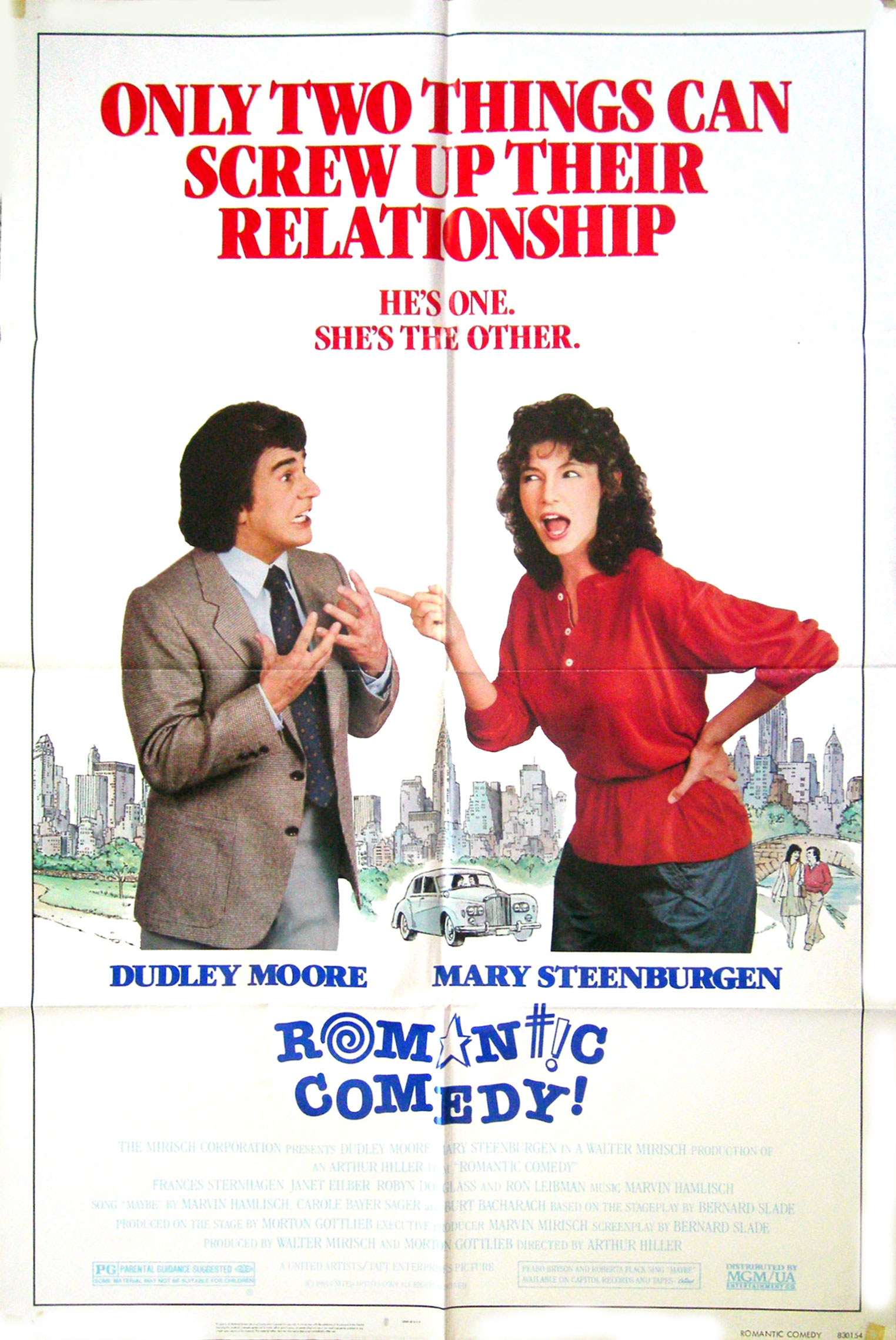 Romantic Comedy movie poster [Dudley Moore \u0026 Mary Steenburgen] 1983, image size:1524x2278