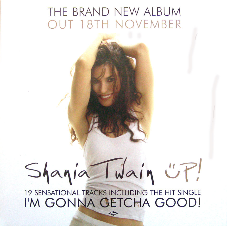 Shania Twain poster: Up! vintage U.K. album flat (2002)