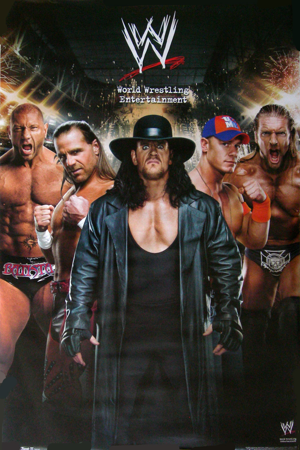WWE　ポスター WWE Smackdown vs. Raw 2008 PS3 Xbox 360 Print Ad/Poster