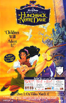The Hunchback Of Notre Dame Movie Poster Disney 26x40
