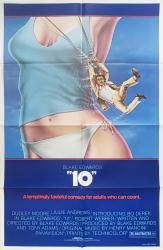 10 movie poster [Blake Edwards film, Dudley Moore] 1979 original 27x41