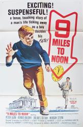 Nine Miles to Noon movie poster [Peter Lazer] 1963 original 27x41