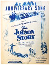 Anniversary Song sheet music [The Jolson Story] 1946 (GD)