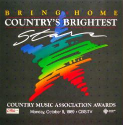 CMA Awards 1989 poster: Country's Brightest Stars vintage Album flat