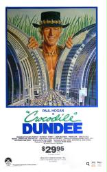 Crocodile Dundee movie poster [Paul Hogan] 23" X 37 1/4" video 1986