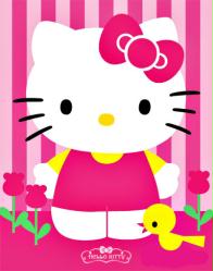 Hello Kitty - Retro Rainbow Wall Poster, 22.375 x 34 