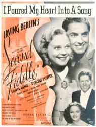 I Poured My Heart Into A Song vintage sheet music [Sonja Henie] 1939