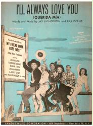 I'll Always Love You sheet music [Dean Martin, Jerry Lewis] 1950
