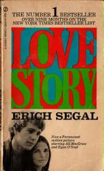 Love Story paperback book/1970 Erich Segal [Ryan O'Neal, Ali MacGraw]
