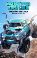 Monster Trucks movie poster [Lucas Till] original 27x40 advance