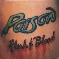 Poison poster: Flesh & Blood vintage promo album flat (1990)
