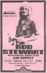 Rod Stewart poster: 11'' X 17'' 1977 concert repro handbill-style