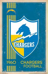 Los Angeles Chargers poster: Retro Logo (22x34) NFL