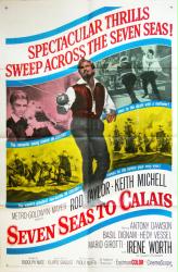 Seven Seas to Calais movie poster [Rod Taylor] 1962 original 27x41