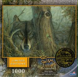 Silent Stalker jigsaw puzzle (1000-piece) wolf art by Sam Timm