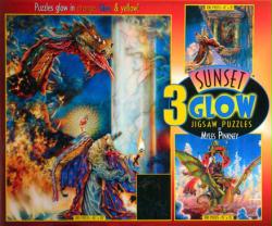 Sunset Glow jigsaw puzzles: Dragon's Eye, Dragonflight (Myles Pinkney)