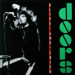 The Doors poster: Alive, She Cried vintage promo album flat (1983)
