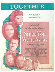 Together sheet music [Claudette Colbert, Shirley Temple, Cotten] 1944