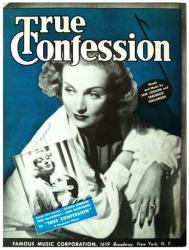 True Confession vintage sheet music [Carole Lombard, Fred MacMurray]