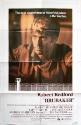 Brubaker movie poster [Robert Redford] 1980 original 27x41