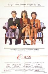 Class movie poster [Rob Lowe, Jacqueline Bisset, Andrew McCarthy] 1983 original 27x41