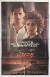 Country movie poster [Jessica Lange, Sam Shepard] 1983 original 27x41