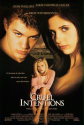 Cruel Intentions movie poster [Sarah Michelle Gellar, Ryan Phillippe, Reese Witherspoon] 1999 original 27x40