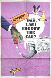 Dad, Can I Borrow the Car? movie poster (Disney) 27x41 original 1970