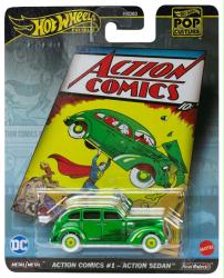 Hot Wheels Pop Culture: Action Comics #1 Action Sedan/Berline die-cast (Mattel) Superman