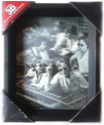 John Lennon framed 3D lenticular picture: Watching the Wheels 1980 montage