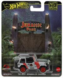 Hot Wheels Pop Culture: Jurassic Park - '92 Jeep Wrangler Sahara die-cast (Mattel)