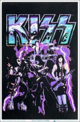 KISS flocked blacklight poster: Blue Lightning (23x35)
