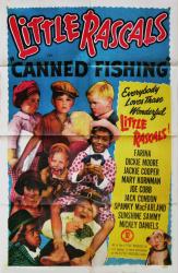 Little Rascals in Canned Fishing movie poster (1951 re-release) original 27x41 Our Gang