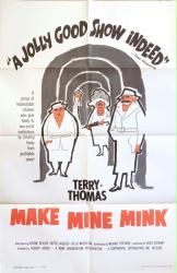 Make Mine Mink movie poster [Terry-Thomas] 1960 original 27x41