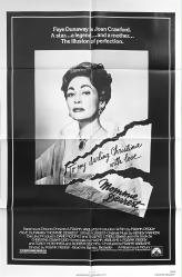 Mommie Dearest movie poster [Faye Dunaway as Joan Crawford] 1981 original 27x41