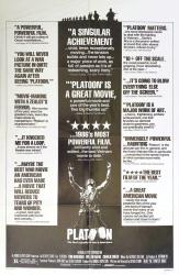 Platoon movie poster [Oliver Stone film] 1986 original 27x41 Review-syle