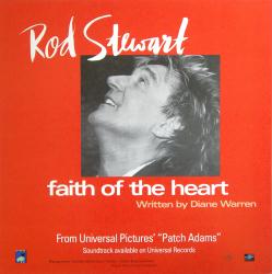 Rod Stewart poster: Faith of My Heart vintage promo flat (1999)