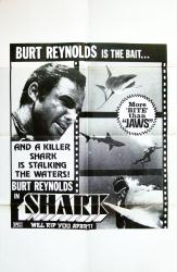 Shark movie poster [Burt Reynolds] (1975 re-release) original 27x41