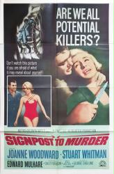 Signpost to Murder movie poster [Joanne Woodward, Stuart Whitman] 1964 original 27x41