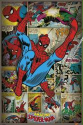 The Amazing Spider-Man poster: Marvel Comics panels (24x36) Retro