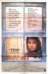 Tess movie poster [Roman Polanski film, Nastassja Kinski] 1981 original U.S. 27x41 one-sheet