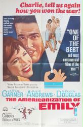 The Americanization of Emily movie poster [James Garner, Julie Andrews] 1964 original 27x41