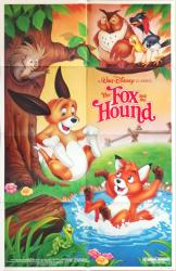 The Fox and the Hound movie poster [Disney 1988 re-issue] original 27x40 folded