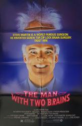 The Man with Two Brains movie poster [Steve Martin] 1983 original 27x41